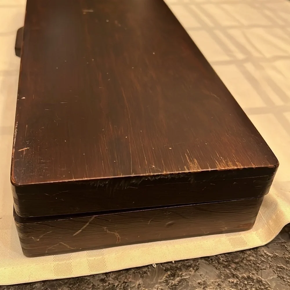 Vintage Flint Bakelite 3 Piece Carving Set in Original Wood Box